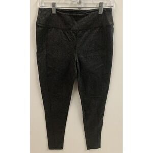 Rewash Womens Black Textured Milano Leggings Size Medium Goth Biker Edgy Pockets